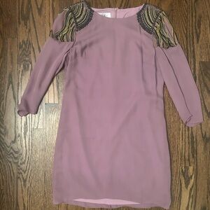 Tibi cocktail dress metallic chain detailing